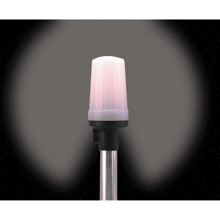 Perko Perko 1611DP3CHR Telescoping White All-Round Pole Light with Base - 26.5" Height 1611DP3CHR